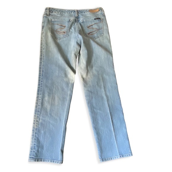 Seven7 Jeans Size 12 Women’s Straight‎ Premium Denim Light Wash - Picture 5 of 12